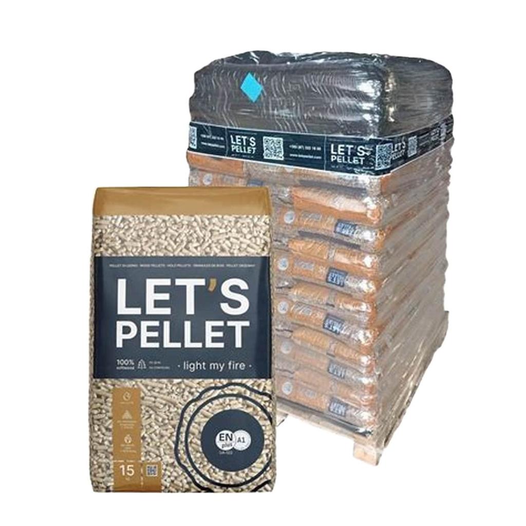 LETS PELLET Blue ENplus A1 – 975 kg (65 × 15 kg)